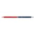 Lot de 2 crayons de couleur - Double pointe - Rouge et bleu - Milan