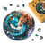 Puzzle en Bois Adulte et Enfant Figured'Art 200 pièces Animaux - Duo de Dragons - Design Original 28,5x28,5 cm Forme Unique avec Coffret en bois Premium, Parfait pour Offrir en Cadeau