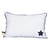 Coussin rectangulaire en coton blanc