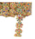 Bobine 9m galon fleurs 17mm 17mm or multicolor