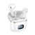 Ecouteurs Bluetooth Sans Fil Avec Affichage LED Et Longue Autonomie Blanc YONIS