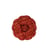 Broche fleur carreaux 7,5cm rouge