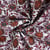 Tissu Coton Matelassé réversible Joy fleurs Rouge sur fond Blanc cassé