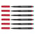 Lot de 6 marqueurs permanents pointe super fine - FABER-CASTELL - Rouge