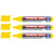 Lot de 3 marqueurs pour tableaux blancs - EDDING - Jaune - Pointe ronde 1,5-3 mm