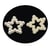 50 perles cabochon forme étoile acrylique Beige Nacré Diamètre 11 mm - création diy