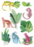 9 STICKERS PANTHERES JUNGLE EFFET 3D 50MM