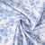Tissu Coton imprimé Arty Floral Bleu Elisa sur fond Blanc