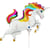 Ballon sur Tige Licorne Rainbow - 43 cm