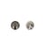 Lot de 3 boutons métal ancre argent