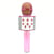 Microphone Android iOs Karaoké Bluetooth 4.2 Haut-Parleur Puissance 5W Rose YONIS