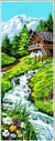 Canevas antique Le chalet 25x60cm