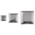 Carrées strass acryliques, cristal, 6,10,14mm, 310 pces