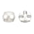 20 BOUTONS Métal Métal argenté - Perle Nacrée beige acrylique 5 mm - creation couture DIY