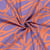 Tissu Coton Viscose aspect Lin Big Flowers orange sur fond Lilas
