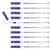 Lot de 10 feutres textiles permanents pointe 1 mm - EDDING - Violet - 4600