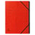 Trieur agrafé avec élastiques intérieur noir 12 compartiments - A4 - Rouge - x 10 - Exacompta
