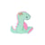 Lot de 3 écussons thermocollants animaux dinosaure 5,3cm x 4,8cm