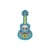 Ecusson thermocollant Mexique guitare 3,5x7cm