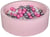 Piscine à balles Aire de jeu + 300 balles rose perle, rose clair, argent - Velinda