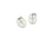 1 Pendentif ovale Croix 12*9mm laiton plaqué argent et émail blanc