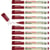 Lot de 10 marqueurs permanents - EDDING - EcoLine 25 - Pointe ronde 1 mm - Rouge