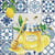 4 serviettes en papier découpage collage 33 cm MIEL CITRON ABEILLE FR 109