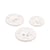 Lot de 6 boutons rond 2 trous bouteilles recyclées blanc