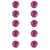 Pierres strass en plastique, autocoll., rose foncé, 5 mm, 80 pces