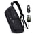 Sac à Dos Ordinateur Portable 15,6 Pouces USB Prise Casque Verrou Antivol Noir YONIS
