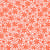 Tissu Double gaze de Coton fleurs Bloomie oranges sur fond Blanc - Au mètre
