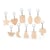 Graine Créative - Porte-clés Formes assorties en bois (10 pièces)