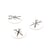 Lot de 3 boutons ronds ciseaux résine 11mm noir