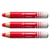Crayon marqueur effaçable - STABILO - MARKdry - Rouge - Lot de 3