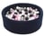Piscine à balles Aire de jeu + 200 balles bleu marine noir, blanc, rose clair,gris - Velinda
