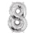 Ballon Chiffre 8, 40cm, 1pce. , argent