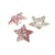 Bouton étoile strass rose 19mm