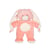 Peluche Lapin Doudou Nœud Rose saumon - 28 cm