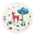 Assiette Ø 23cm - lot de 8 - animaux de la forêt