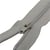 Fermeture fine à glissière non séparable polyester gris cendre spirale 4mm