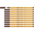 Lot de 10 stylos-feutres pointe fine 0,4 mm STABILO POINT 88 Brun
