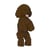 Chien Caniche Nain debout marron Taille standard | JEKCA | 14 ans et +