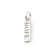 1 Petit pendentif rectangle gravé "HOPE" 17*4mm cuivre argent platine