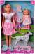 Steffi love cute walk, promenade avec deux dalmatiens, avec trottinette