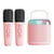 Enceinte Bluetooth Portable Microphone Rose Puissant Son 360° Étanche Longue Autonomie