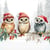 4 serviettes en papier découpage collage 33 cm CHOUETTE DE NOEL N 506