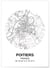 Affiche Carte Poitiers | A3 : 29,7x42cm