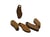 4 Breloques forme irrégulière 23*9mm - bois de noyer