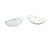 2 Sequins demi-lune en nacre naturelle - 30*15mm