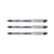 3 stylos roller bille noir vision élite pointe moyenne 0,8mm Uni Ball